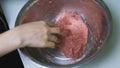 The process of cooking cutlets