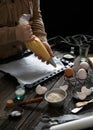 Process of cooking french dessert eclairs