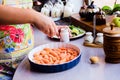 Process of cooking home made Thanksgiving Vegetables Royalty Free Stock Photo