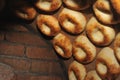 Process of cooking tandoor bread national Uzbek flatbread