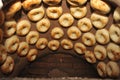 Process of cooking tandoor bread national Uzbek flatbread