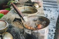 Process of cooking Tengkleng Tongseng, an Indonesian authentic dish Royalty Free Stock Photo