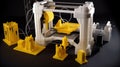 Process of 3D printing printer. Modern technologies of future. AI generated. Royalty Free Stock Photo