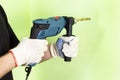 The process of drilling using electric drills