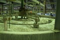 Process of flotation in tanks on a chemical plant Royalty Free Stock Photo