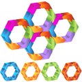 Process Hexagon Diagram Royalty Free Stock Photo