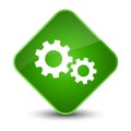 Process icon elegant green diamond button Royalty Free Stock Photo
