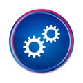Process icon silky blue round button aqua design illustration
