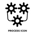 Process icon vector isolated on white background, logo concept o Royalty Free Stock Photo