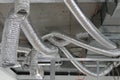 Process of installation of foiled flexible ducts