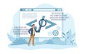Process of learning IT, programming in binary code, understanding of computer language. Computational system or Royalty Free Stock Photo