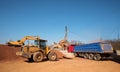 process of loading of clay