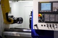 Process of loading detail into CNC lathe machine