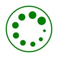 Process, loading icon. Green vector sketch