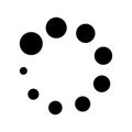 Process, loading icon. Green vector sketch
