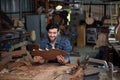 The process of making a classical guitar, Luthier checking guitar