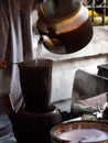 The process of making a cup of coffee