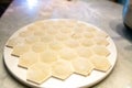 The process of making homemade dumplings Royalty Free Stock Photo