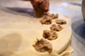 The process of making homemade dumplings Royalty Free Stock Photo