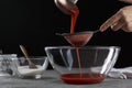 process of making strawberry jam. Royalty Free Stock Photo