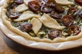 Process for making a Swiss Chard Pie from homemade dough to filling Royalty Free Stock Photo