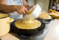 The process of making tortillas khychin with filling