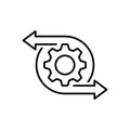 Process management icon, optimization operation symbol