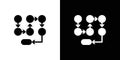 Process, method, step, procedure or workflow icon Isolated flat vector in outline