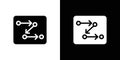 Process, method, step, procedure or workflow icon logo set vector