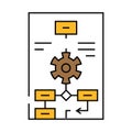 process modeling analyst icon color illustration