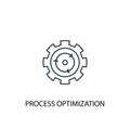 Process optimization concept line icon
