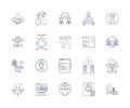 Process optimization line icons collection. Streamlining, Efficiency, Automation, Rationalization, Standardization Royalty Free Stock Photo