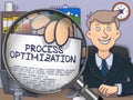 Process Optimization through Magnifier. Doodle Style.