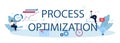 Process optimization typographic header. Idea of business improvement