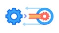 Process Optimization Workflow Efficiency - Interconnected Gears, vector design Generative AI Royalty Free Stock Photo