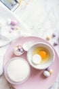 Process of preparation Easter pasrty Royalty Free Stock Photo