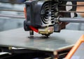 Process printing object 3D printer 3D printer printing model from molten plastic Royalty Free Stock Photo