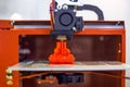 Process of printing plastic model on automatic 3d printer machine