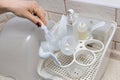 Using baby bottle sterilizer