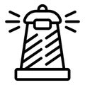 Process tower target icon outline vector. Idea report