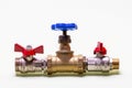 Process valves and valves are details of pipeline connections that provide an assembly connection for various systems and structur Royalty Free Stock Photo
