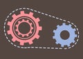 Gears Cogwheels Symbolizing Unity and Process Royalty Free Stock Photo