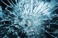 Processed collage of broken blue glass surface texture. Background for banner, backdrop or texture Royalty Free Stock Photo