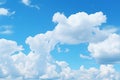 Processed collage of cloudy light blue sky texture. Background for banner, backdrop or texture Royalty Free Stock Photo