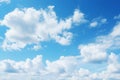 Processed collage of cloudy light blue sky texture. Background for banner, backdrop or texture Royalty Free Stock Photo
