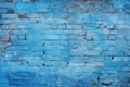Processed collage of dark blue old brick wall texture. Background for banner, backdrop or texture Royalty Free Stock Photo