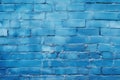 Processed collage of dark blue old brick wall texture. Background for banner, backdrop or texture Royalty Free Stock Photo