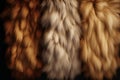 Processed collage of fluffy animal fur surface texture. Background for banner, backdrop or texture Royalty Free Stock Photo