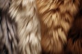 Processed collage of fluffy animal fur surface texture. Background for banner, backdrop or texture Royalty Free Stock Photo