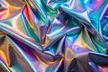 Processed Collage Iridescent Fabric Holographic Texture Background Royalty Free Stock Photo